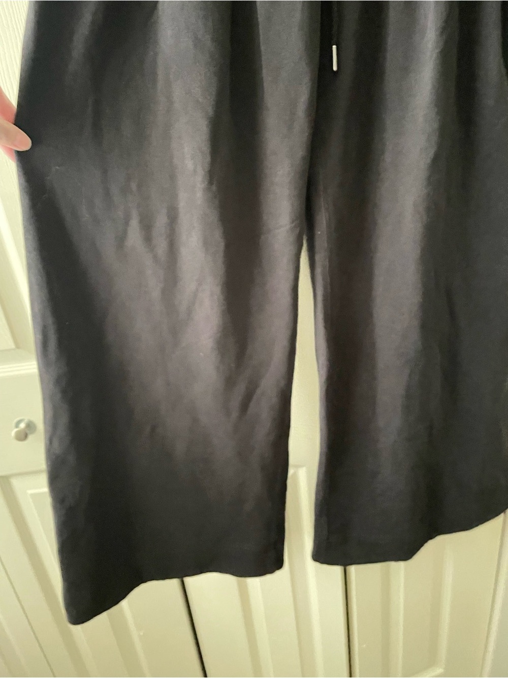 FP Movement: Black Wide-Leg Pleated Drawstring Pants - Picture 5 of 10